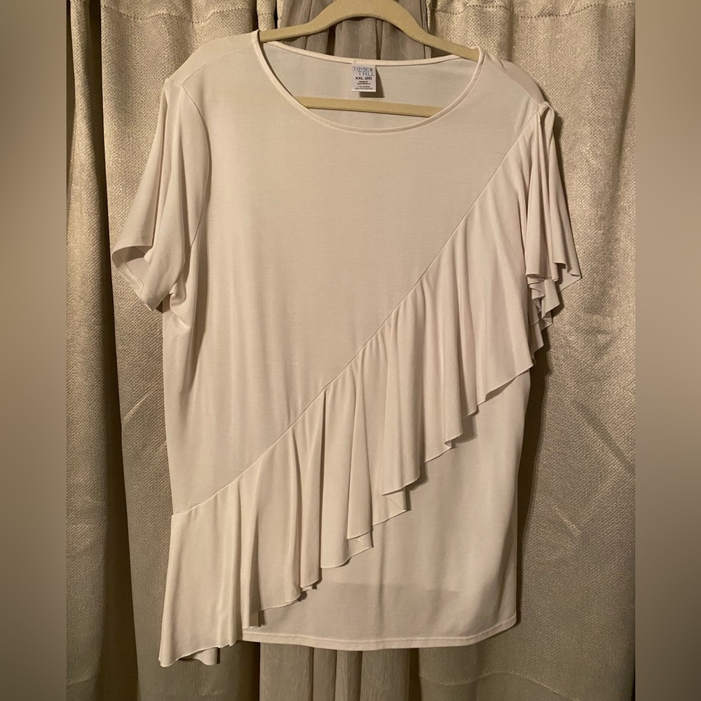 Cute, fringy cream colored shirt